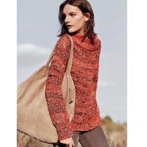 Moth by Anthropologie Marled Mock Neck Sweater